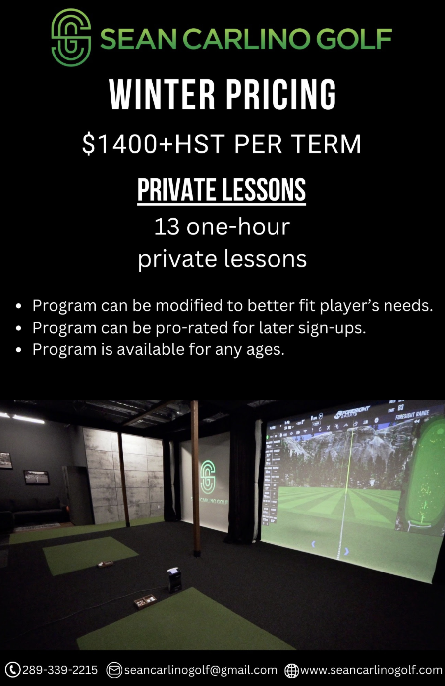 Indoor Winter Golf Training Program for All Ages